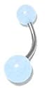 Lt blue Glow-in-the-Dark Navel Belly Button Ring