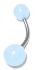 Lt blue Glow-in-the-Dark Navel Belly Button Ring