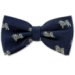 Norwegian Elkhound by Kay Nine Design navy blue polyester pretied bowties