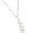 14K White or Yellow Gold Graduated Three-Stone Moissanite Pendant w/ Chain