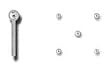 Silver silver nose stud with ball end