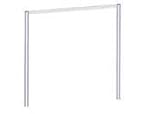 John Boos - Commercial Single Bar Table Mount Pot Rack 60L - 3/16 x 2in. Stainless Steel Flat Bar
