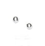 14k White 3 mm Childrens Ball Post Stud Earrings - JewelryWeb