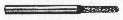 1/8 Shank Carbide Burr. SC-41. Cylindrical shape with Ball End