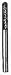 CARBIDE BUR GROBET MADE IN U.S.A. CYLINDER RADIUS END 1/8X1/2X1/8 STANDARD CUT