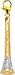 Clarinet, 14K Gold Diamond Charm