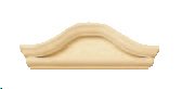 Dollhouse Miniature Bonnet Window Pediment Set of 2