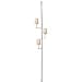 Thomas O'Brien Ziyi Tension Pole Lamp in Polished Nickel with Natural Paper Shades by Visual Comfort TOB1013PN-NP