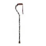 Drive Medical Aluminum Cane With Offset Handle Foam Rubber Grip Black Wave Cane - 1 ea