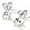 14K White or Yellow Gold 4MM Four Prong Moissanite Stud Earrings