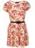 2 Tween Big Girls' "Neon Floral" Belted Skater Dress - coral/ivory, 14 - 16
