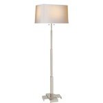 Studio: J. Randall Powers Empire Floor Lamp in Polished Nickel with Natural Paper Shade by Visual Comfort SP1008PN-NP