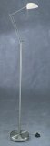 Spoon Collection Polished Steel/White Finish Halogen Floor Lamp