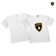 Lamborghini White Crest Logo Tee, XLG