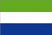 2 x 3 FT - SIERRA LEONE FLAG - INDOOR-PARADE - GOLD FRINGE