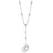 ZALES Diamond Dangle Y-Necklace in 14K White Gold The Shared Heart® 1/4 CT. T.W. hearts