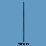 Solo 7 3/4 Black Slim Unwrapped Straws, box of 500