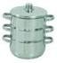In-Cuisine 3 Tier Stainless Steel Steamer with Glass Lid PT3G