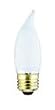 Bulbrite 409040 - 40EFF/3 - 40 Watt Bent Tip Frosted Incandescent Light Bulb, Medium Base , 130 Volt Long Life