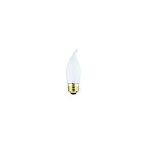40 Watt Bent Tip Light Bulb Medium Base Frosted Long Life Flame Tip Light Bulb by SLI Lighting