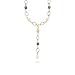 Multi Colored Pearl Necklace in 14K Two Tone Gold title=