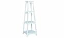 SHELF UNIT 4 TIER SQUARE TAPERED WHITE WOOD