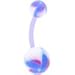 Body Candy Bioplast Light Blue Floral Swirl Acrylic Ball Belly Ring