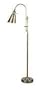 Catalina Lighting FSF2133-220 Adjustable Height Floor Lamp, 54 to 63 High, Satin Antique Brass Finish