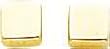 14K Yellow Gold Square Stud Earrings Ear Jewelry New |A