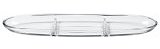 Luigi Bormioli Gallerie 16-1/4-Inch Divided Oval Serving Tray