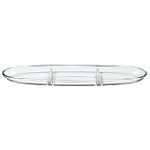 Luigi Bormioli Gallerie 16-1/4-Inch Divided Oval Serving Tray