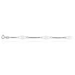 Adjustable Rope Chain Celtic Anklet in 14K White Gold