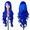 EmaxDesign Wigs 32 inch Wavy Curly Cosplay Wig With Wig Cap and Comb (Dark Blue)