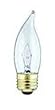 60 Watt Bent Tip Light Bulb / Medium Base / Clear / Long Life Flame Tip Light Bulb
