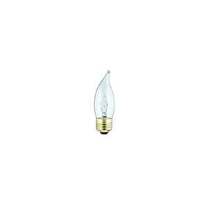 25 Watt Bent Tip Medium Base, Clear by 
