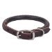 Coastal Pet Circle T Latigo Leather Round Dog Collar - Handcrafted Leather Pet Collar for Dogs - Comfortable for Dogs with Long Hair or Sensitive Skin - 3/8