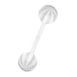 Stainless Steel with UV Clear Flexible Tefron Barbell - Striped Sold as a Pair