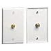Leviton C5256-IGO Smooth Flush Mount Wallplate, Provides 75-Ohm Gold Connector For Coaxial Cable Hookup To TV Or VCR, Color Ivory