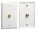 Surface Mount Coaxial Cable Wall Plate, Ivory