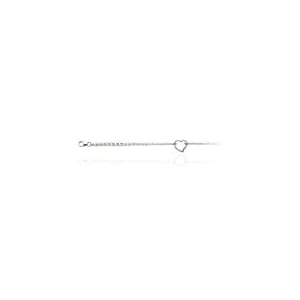 Adjustable Open Heart Anklet in 14K White Gold by