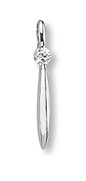 Stick with Single CZ Pendant