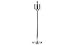 FLOORSTANDING CHROME 9CM DIA SPINNING ASHTRAY 67CM H