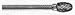 1/4 Head, 1/8 Shank Single Cut Carbide Burr Shape SE-51