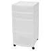 Sterilite 28228002 4-Drawer Cart White with See-Through Drawers and Black Casters, 2-Pack