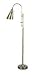 Catalina Lighting FSF2133-220 Adjustable Height Floor Lamp, 54 to 63 High, Satin Antique Brass Finish
