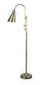 Catalina Lighting FSF2133-220 Adjustable Height Floor Lamp, 54 to 63 High, Satin Antique Brass Finish