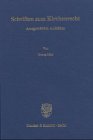 Schriften zum Kirchenrecht