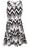 Girls Hearts Big Girls' "Sun Splasher - Zigzag" Dress with Necklace - black/ivory, 10 - 12