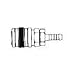 3703 , 3 Series Socket, (Basic 1/4 in. size), One Way Shut-Off, Hose Stem, Clamp Required