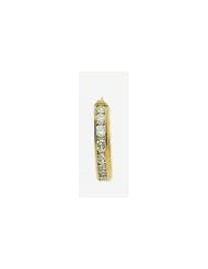 14k Cubic Zirconia Hoop Earrings